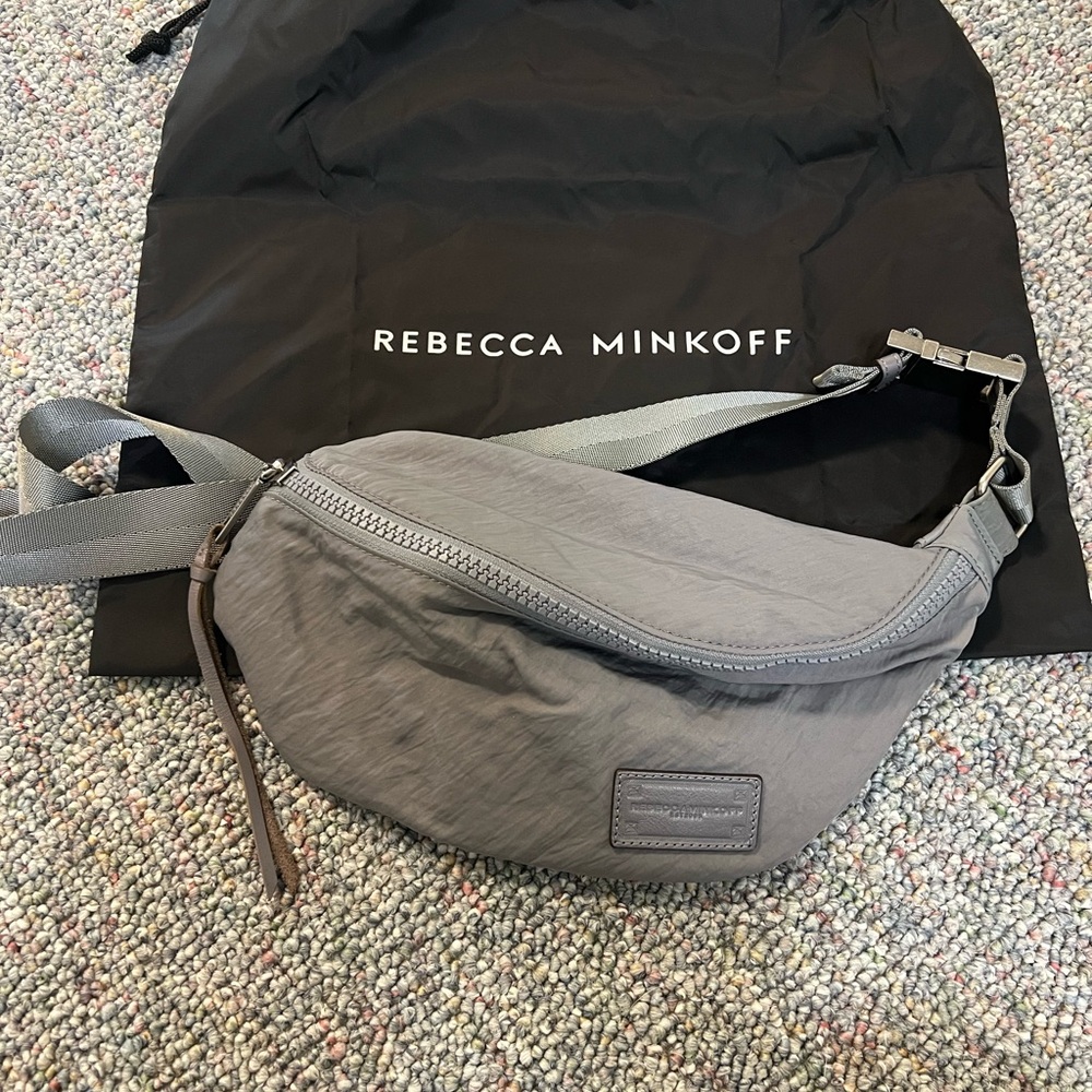 Rebecca Minkoff Gray Crossbody Bag with Sporty Design